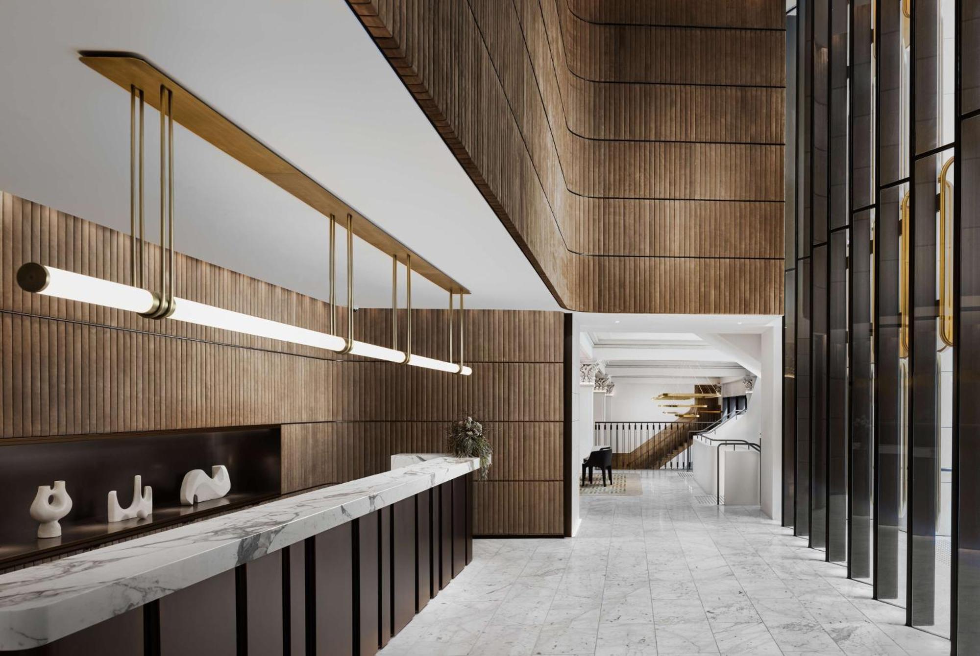 Hilton Melbourne Little Queen Street Exterior photo The interior of the new building